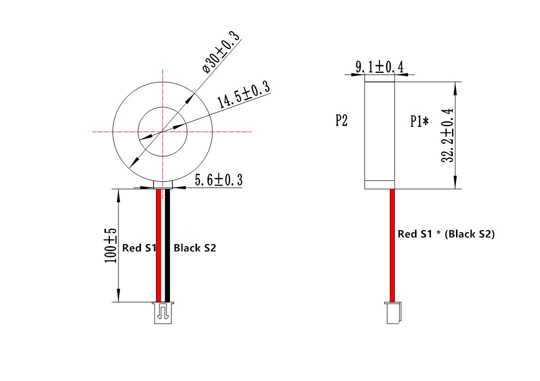 φ14.5mm leading wires current transformer 760:1